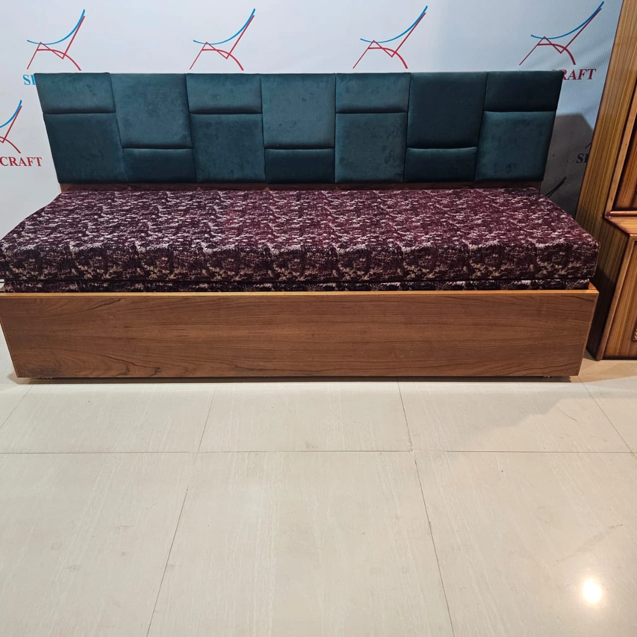 Multipurpose Wooden Sofa Cum Bed – Space-Saving Convertible Design SKI-SCB-05